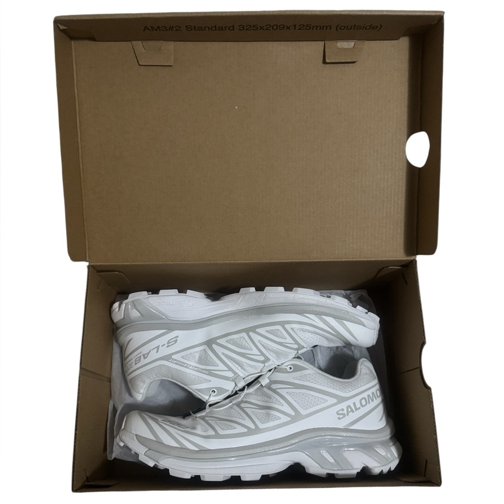 Salomon XT-6 White/White/Lunar Rock Unisex Sportstyle Shoes Men’s Size 8.5